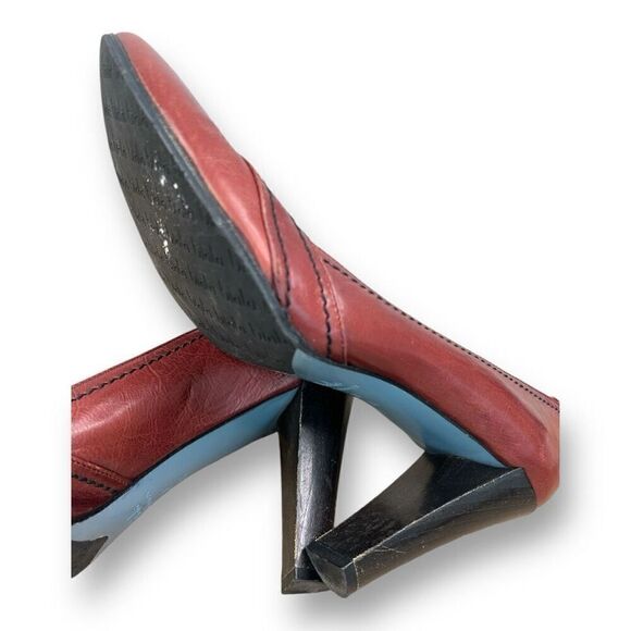 Biala Red Pumps Heels Made In Italy Size 8 - Picture 7 of 9